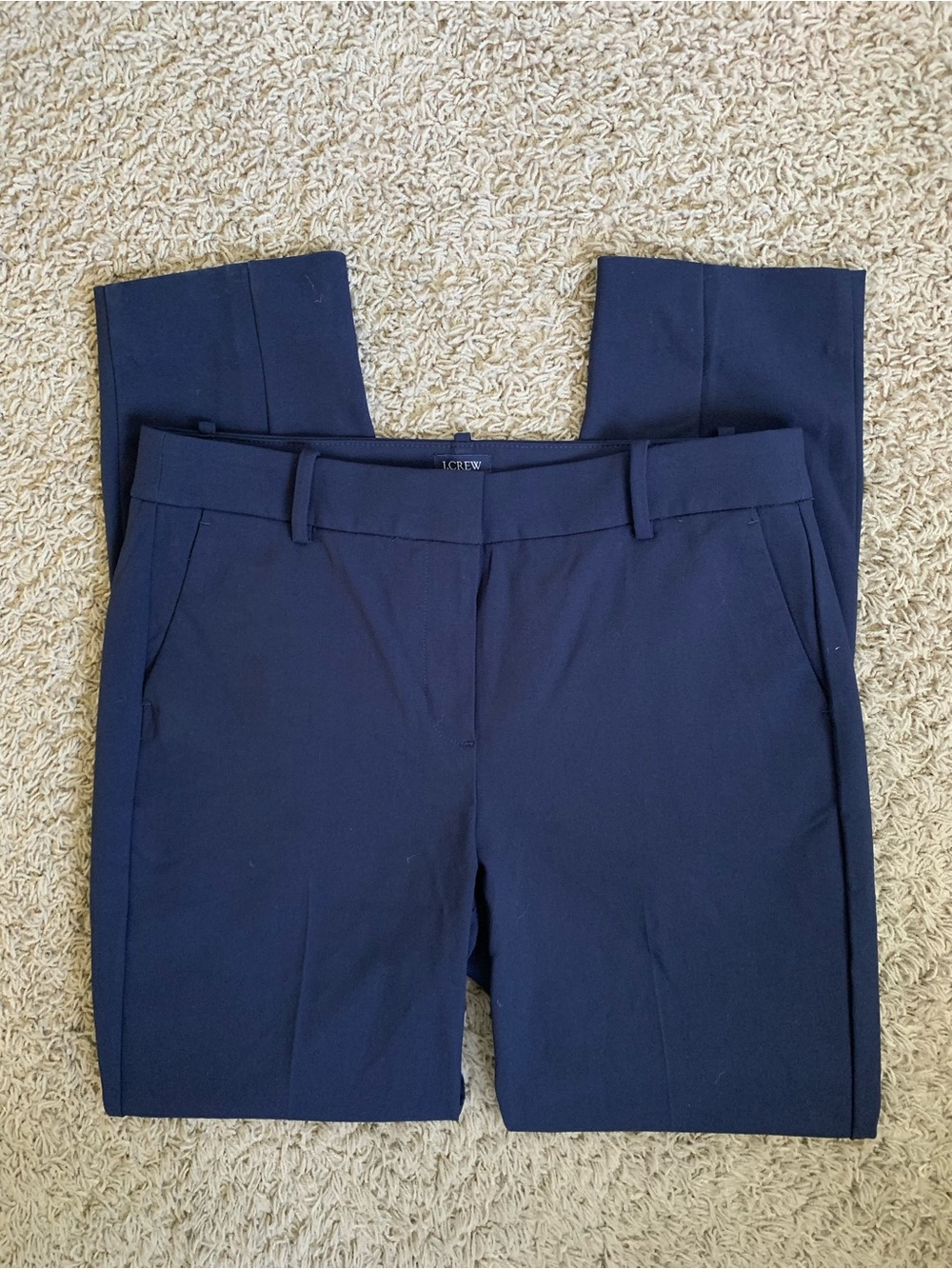 J.Crew Ruby size 10 flat front navy blue pants straight leg